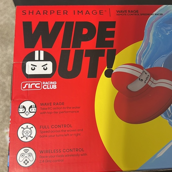 Sharper Image Wave Rage Remote Control Speedboat - Red and White - Picture 4 of 4